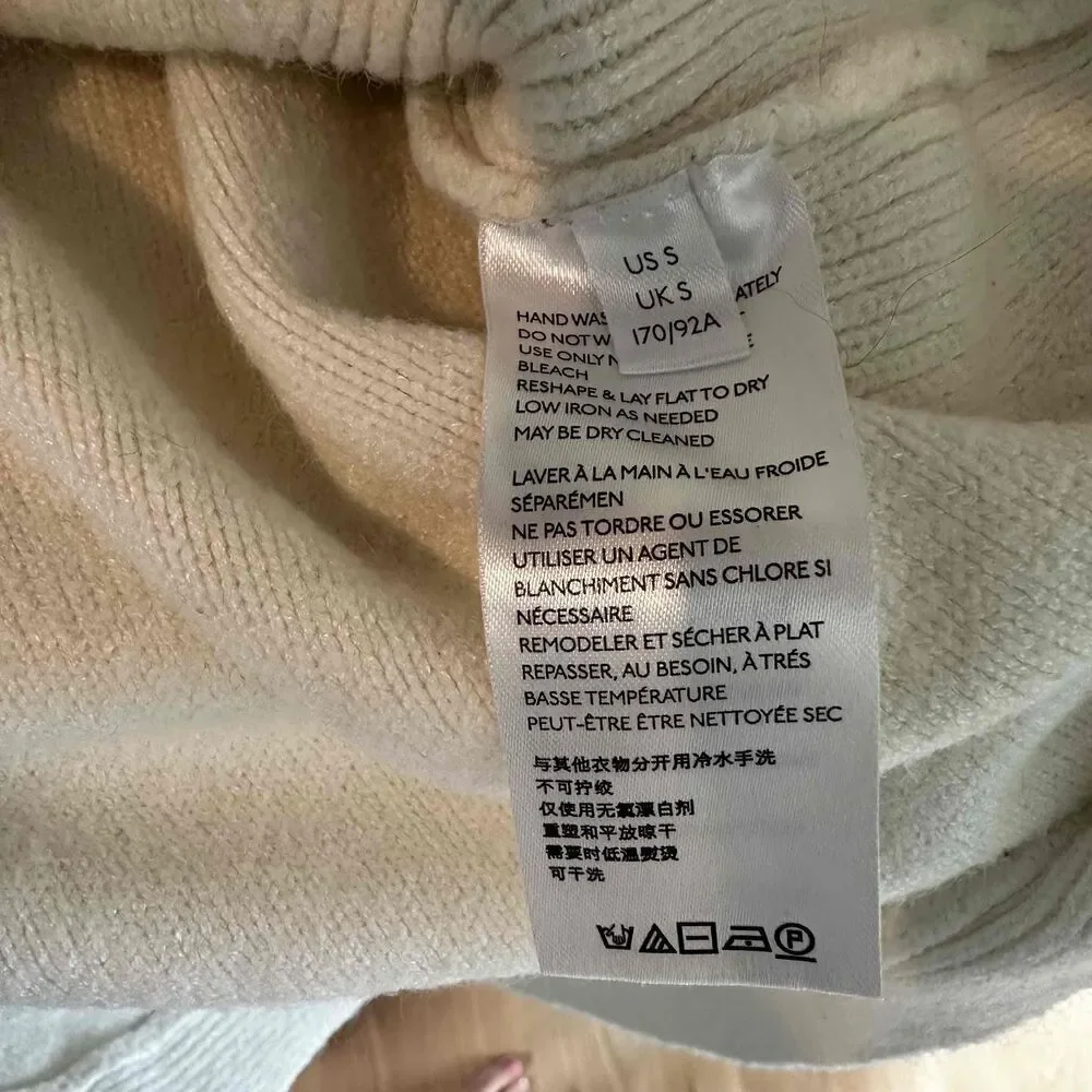 Anthropologie Womens Turtleneck Sweater Size Small Cream Long Sleeve - Picture 7 of 9